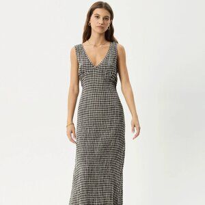 AFENDS - Black check Maxi dress - Size XS